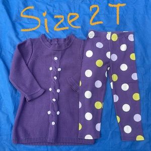 Size 18-24 mos. Crazy8 sweater dress set